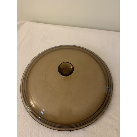 PYREX 024 2L Corning Amber Brown Glass Round Bowl Casserole Dish with Lid Basket - Picture 15 of 16